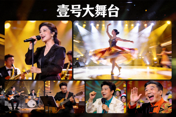 壹号大舞台经典演出片段集锦画面，多位明星精彩表演瞬间