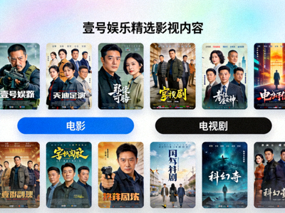 壹号娱乐精选影视内容展示 - 包含多种类型的电影和电视剧海报墙