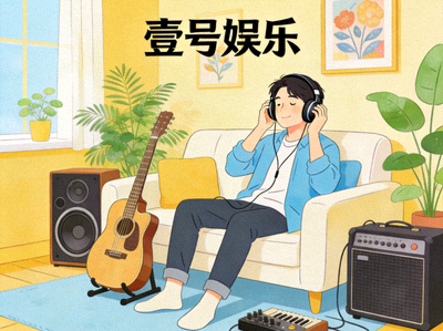 壹号娱乐轻松休闲与音乐内容场景 - 人们在舒适环境中听音乐放松的插画